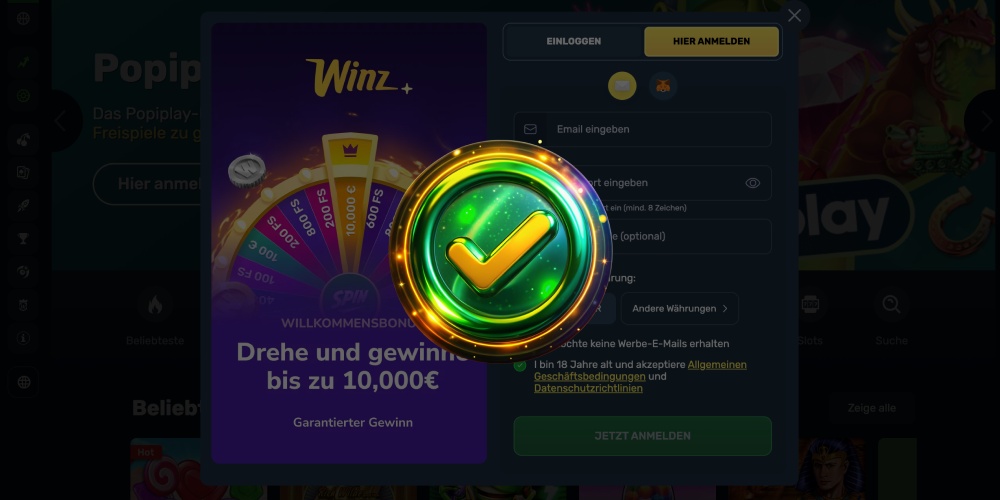 Anmeldung abschließen und E-Mail bestätigen
